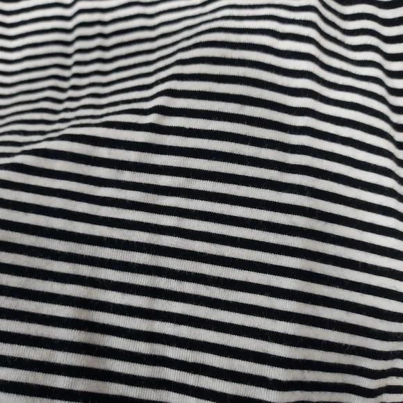 Talbots White and Black Striped Short Sleeve Shirt in Size XL - Picture 7 of 9